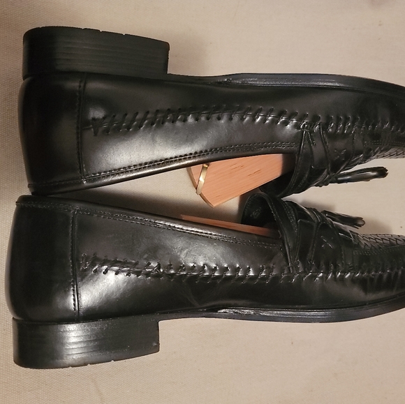 Black Stacy Adams Size 11.5 Weave Style With Tasse - Picture 6 of 6